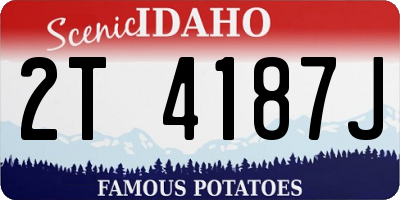 ID license plate 2T4187J