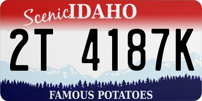 ID license plate 2T4187K