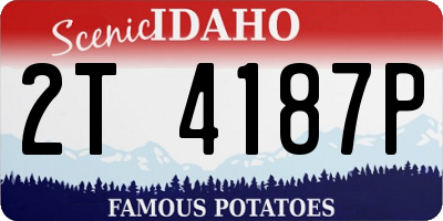 ID license plate 2T4187P