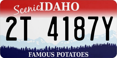ID license plate 2T4187Y