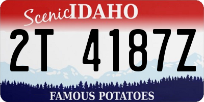 ID license plate 2T4187Z