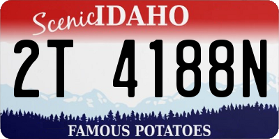 ID license plate 2T4188N
