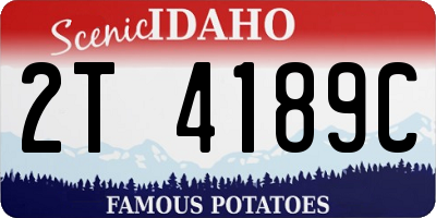 ID license plate 2T4189C