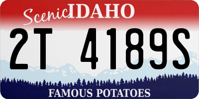 ID license plate 2T4189S