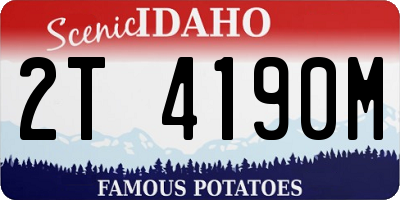 ID license plate 2T4190M