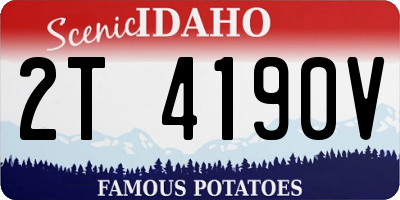 ID license plate 2T4190V