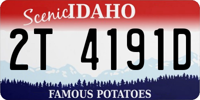 ID license plate 2T4191D