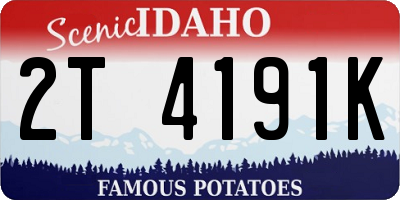 ID license plate 2T4191K