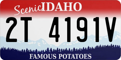 ID license plate 2T4191V