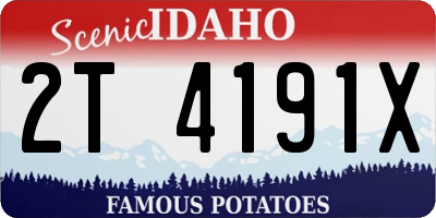 ID license plate 2T4191X