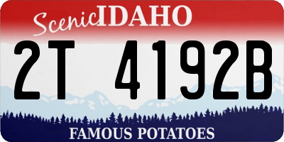 ID license plate 2T4192B
