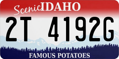 ID license plate 2T4192G