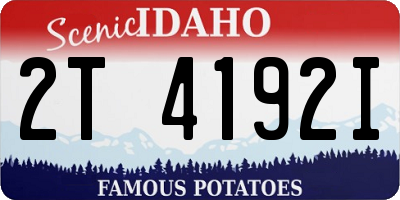 ID license plate 2T4192I