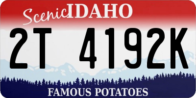 ID license plate 2T4192K