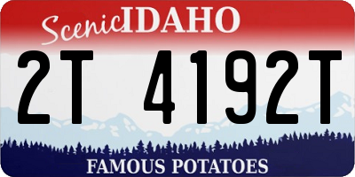 ID license plate 2T4192T