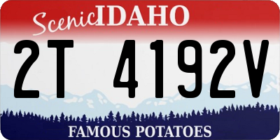 ID license plate 2T4192V