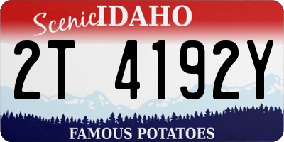 ID license plate 2T4192Y