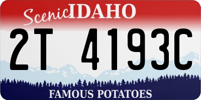 ID license plate 2T4193C