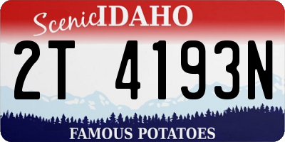 ID license plate 2T4193N