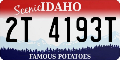 ID license plate 2T4193T
