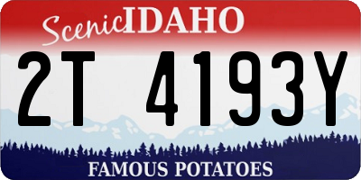 ID license plate 2T4193Y