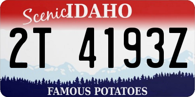 ID license plate 2T4193Z