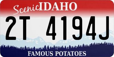 ID license plate 2T4194J