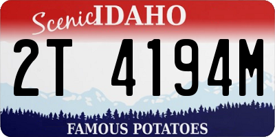 ID license plate 2T4194M