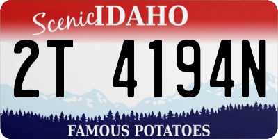 ID license plate 2T4194N