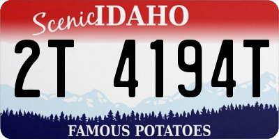 ID license plate 2T4194T