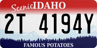 ID license plate 2T4194Y