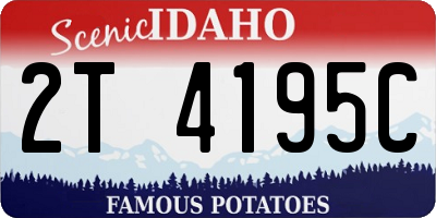 ID license plate 2T4195C