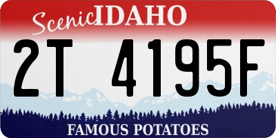 ID license plate 2T4195F