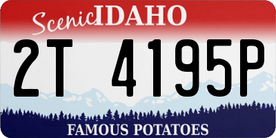 ID license plate 2T4195P