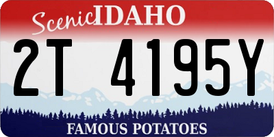 ID license plate 2T4195Y