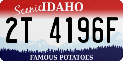 ID license plate 2T4196F