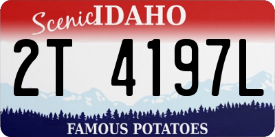ID license plate 2T4197L