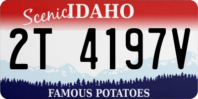 ID license plate 2T4197V