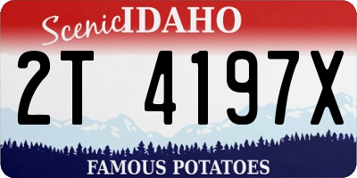 ID license plate 2T4197X