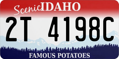 ID license plate 2T4198C
