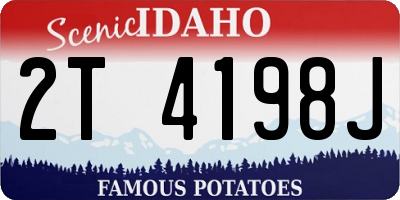 ID license plate 2T4198J
