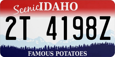 ID license plate 2T4198Z