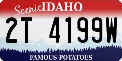 ID license plate 2T4199W