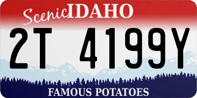 ID license plate 2T4199Y
