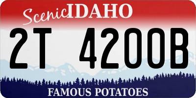 ID license plate 2T4200B