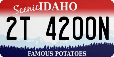 ID license plate 2T4200N