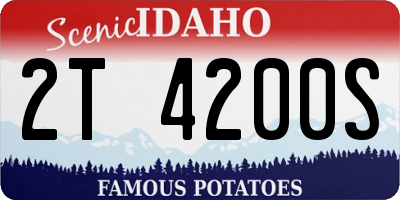 ID license plate 2T4200S