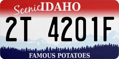 ID license plate 2T4201F