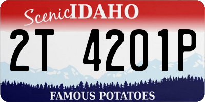ID license plate 2T4201P