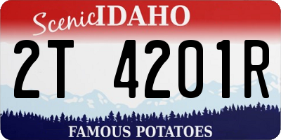 ID license plate 2T4201R